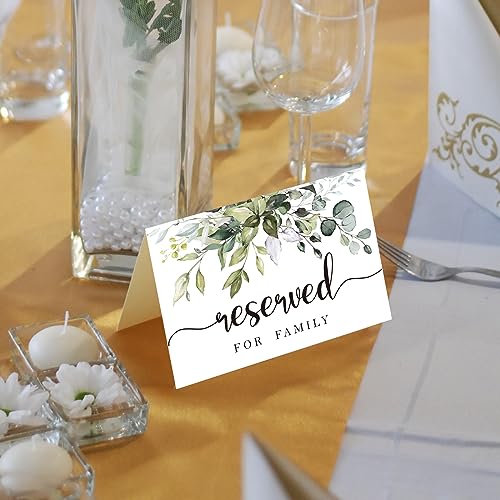 KORTTITALO 10 Rustic Leaf Reserved Table Signs for Weddings & Parties