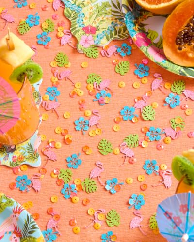 Flamingo & Palm Tree Confetti - 200 pcs Tropical Party Decor