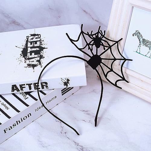 WLLHYF Black Spider Web Halloween Headband Hair Hoop Costume Party