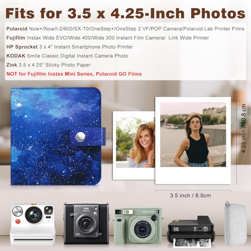 Fintie Photo Album for 3.5x4.25" Polaroid & Instax Films - 52 Pockets