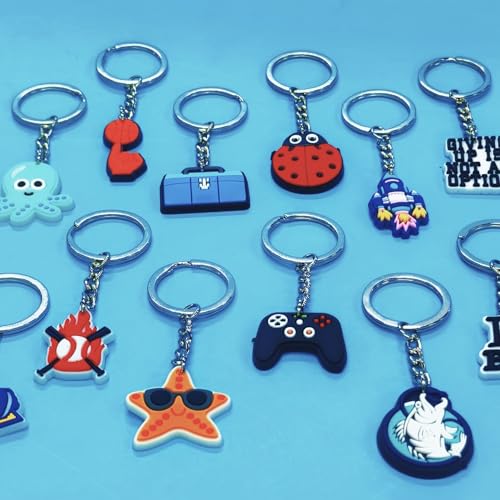 Papacharms 20pcs Random Keychain Lot - Fun Party Favors & Gifts