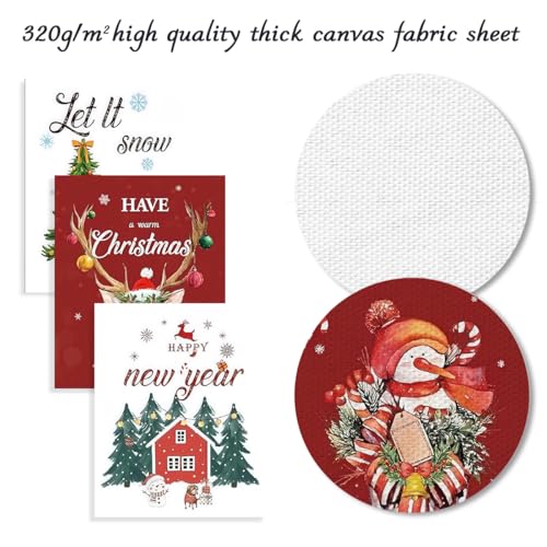 Dazzlewall 6-Piece Red Christmas Canvas Wall Art Set - 8x10 Unframed