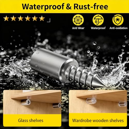 50 Pcs Self-Tapping Screws and Shelf Pins for Cabinets