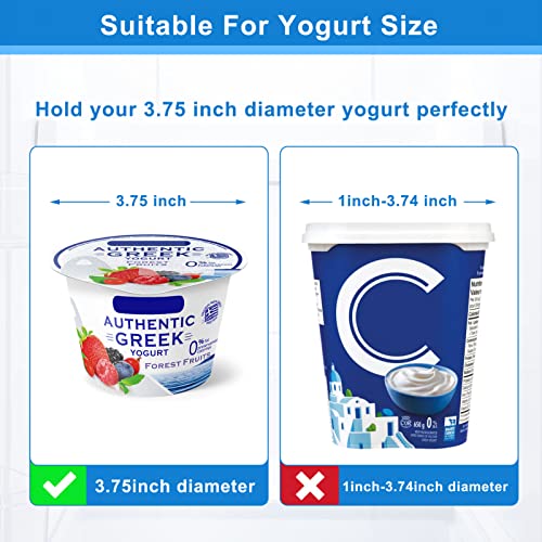 Semcide Sliding Yogurt Organizer for Fridge - 4 Cup Holder, 1 Pack
