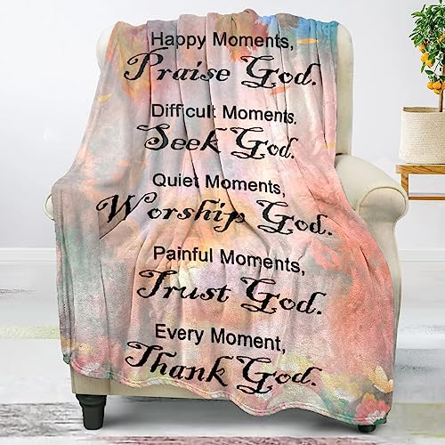 COMFAR Christian Throw Blanket - Soft Fleece Gift for Women