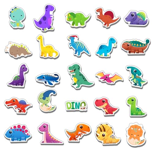 50 Pcs Cute Animal Dinosaur Stickers Pack - Waterproof Vinyl Decals