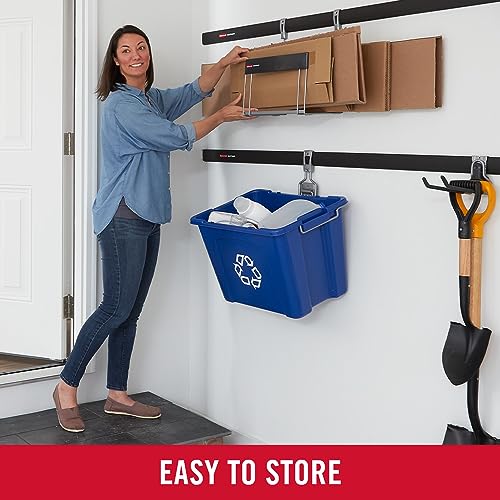 Rubbermaid FastTrack Wall-Mounted Cardboard Holder - 20 lbs Capacity, Satin Nickel
