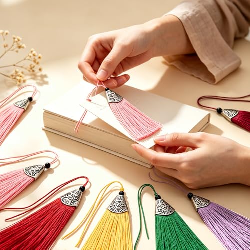 Boho Tassel Charms - 20 Silk Tassels for DIY Jewelry & Crafts