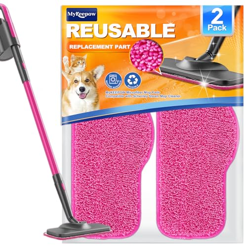 Microfiber Steam Mop Pads for Schenley & Dupray Cleaners - 2 Pack