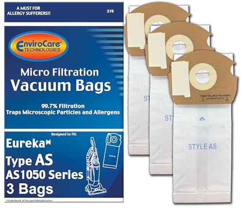 EnviroCare Micro Filtration Vacuum Bags for Eureka AS1050 Series - 3 Pack