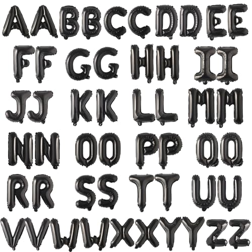 16-Inch Complete A-Z Letter Balloons Set - 52 Mylar Foil Balloons for Parties