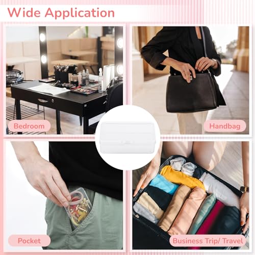 BATTIPAW Clear Hair Tie Organizer - 6PCS Mini Storage Box