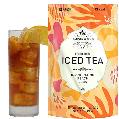 Harney & Sons Organic Peach Black Iced Tea - 15 Bags