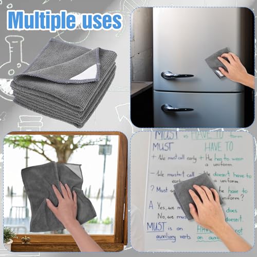 4 Pcs Magnetic Microfiber Dry Eraser Cloths - Reusable & Washable