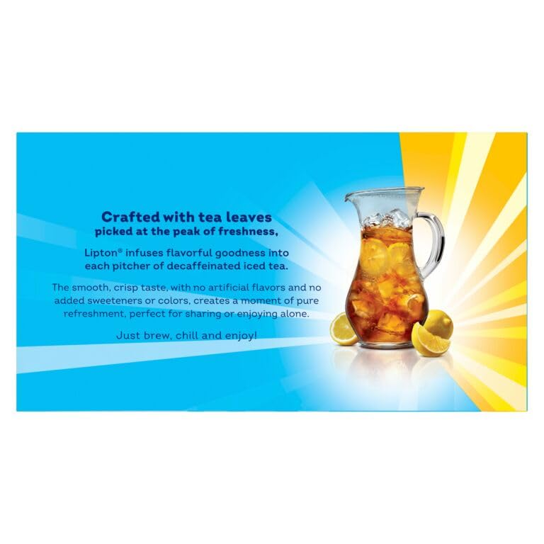 Lipton Unsweetened Iced Tea Bags - Family Size, 48 Count