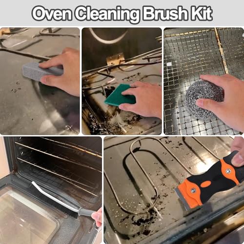 XANGNIER Heavy Duty Oven Cleaning Kit – Deep Cleaning Scraper & Brush Set