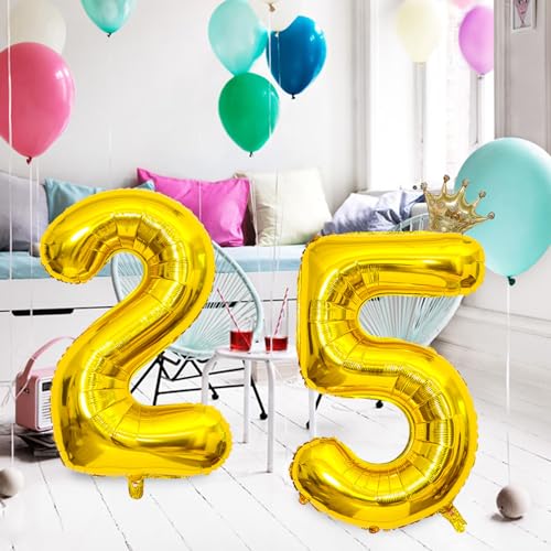Gold Number 21 Balloon Set for 21st Birthday & Celebrations