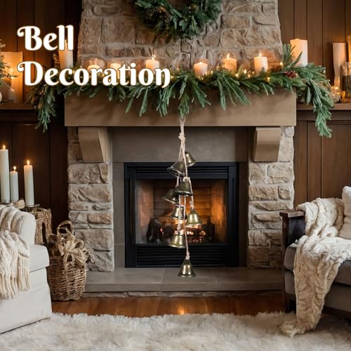 Witch Bells for Door Knob - Boho Protection Wind Chimes with 8 Bells