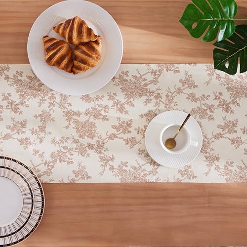 Farmhouse Table Runner 13x108 Inch Red - French Pastoral Style