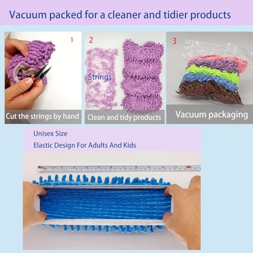 Mop Slippers - 10 Pcs Chenille Floor Cleaning Shoes