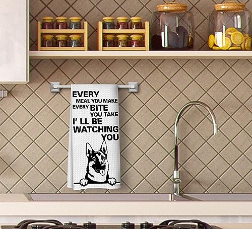 Dwept German Shepherd Dish Towels - Funny Hand & Decorative Kitchen Towels, Dog Lover Gift, German Shepherd1