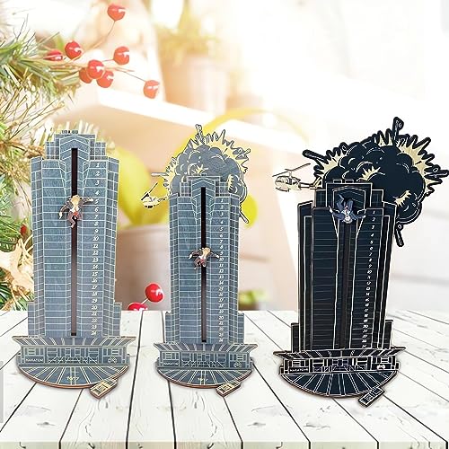 Die Hard Advent Calendar - Hans Gruber Falling off Nakatomi Plaza, Blue-A, 2024 Christmas Countdown