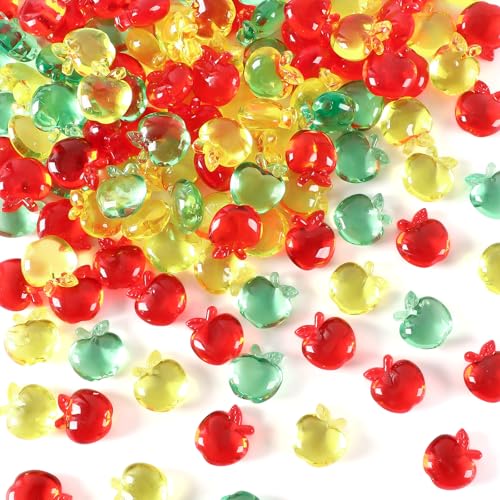 60pcs Mini Artificial Apples - Red, Yellow, Green Fake Fruits