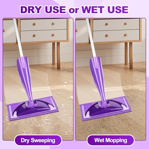 Orighty Microfiber Mop Pads, 12 Pack for Swiffer Wet Jet - Purple
