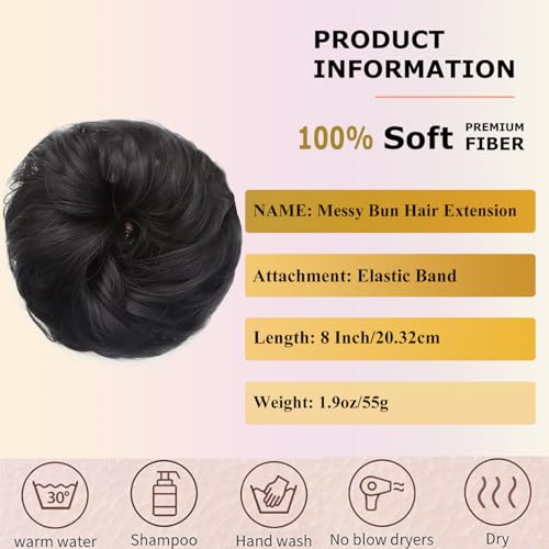 DATSRXI Large Messy Bun Hair Piece Synthetic Curly Updo Hair Scrunchie