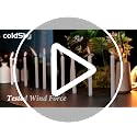 coldSky Medium Orange Waist Clip Fan - 5 Speeds for 24H Cooling