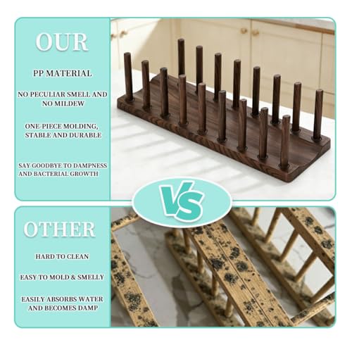 Berglander 14" Adjustable Dish Rack & Vertical Lid Organizer for Kitchen