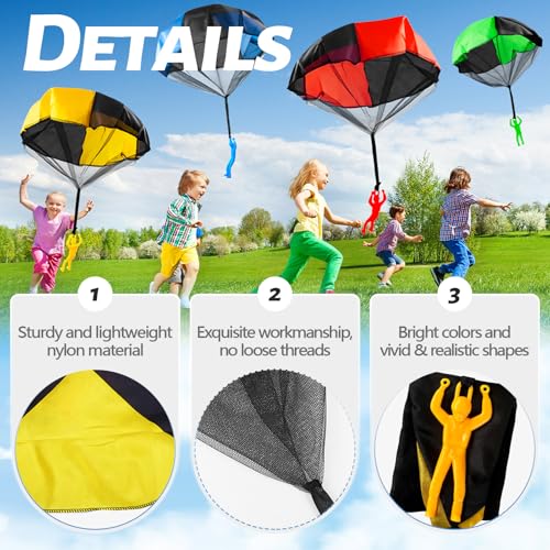 10 Pack Tangle-Free Parachute Toys for Kids - Indoor & Outdoor Fun