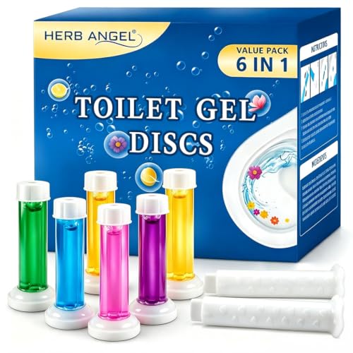 Flower-Shaped Toilet Gel Stamps - 84 Count with 6 Scents