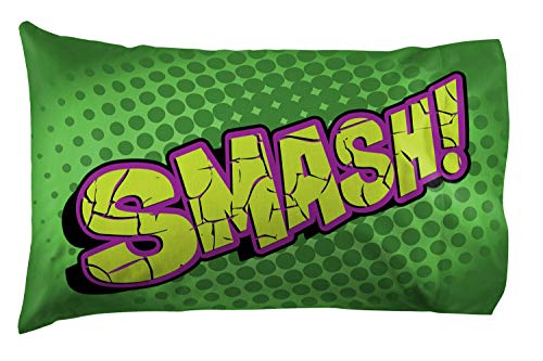 Jay Franco Marvel Hulk Standard Pillowcase - Reversible Soft Microfiber