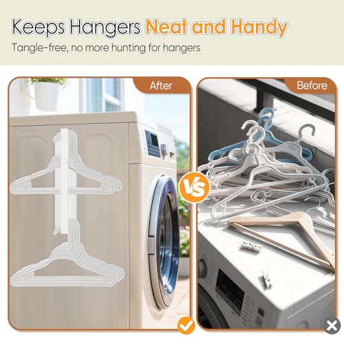 Magnetic Hanger Organizer for Laundry Room - Space Saving Rack