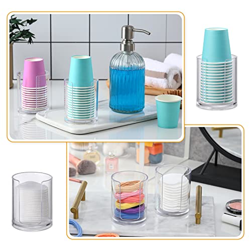 AOZITA Bathroom Cup Dispenser - 2 Pack Mouthwash Cups Holder