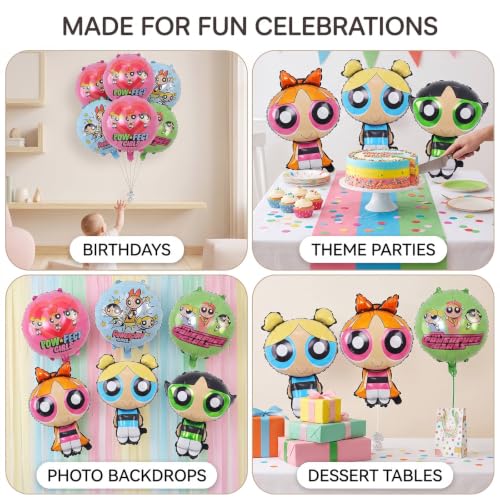 Omto Pink-a19 6pcs Foil Balloons for Birthday Party & Decorations
