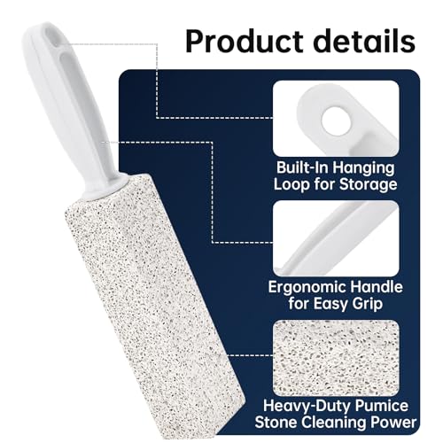 Pumice Stone Cleaning Stick for Oven, Grill, and Stove - 3 Pack with Handle