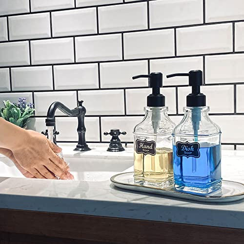 JASAI 2-Pack Rustproof Black Stainless Steel Soap Dispenser Pumps