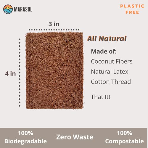 Marasol Coconut Fiber Soap Saver & Scrub Pad - 2-Pack
