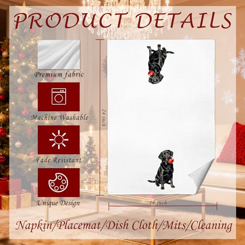 Black Labrador Retriever Kitchen Towels 16x24 - Decorative Gifts