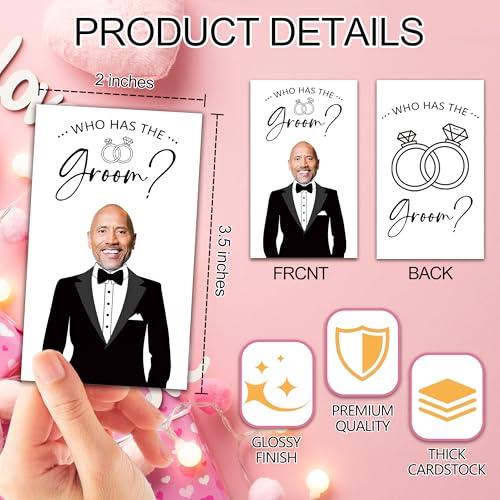 Who Has The Groom Bridal Shower Game - 41 Pcs Scratch Off Cards (White-2)