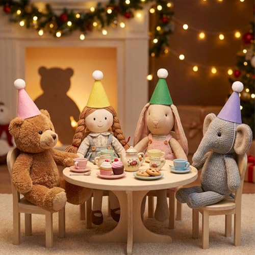 8 Pack Mini Party Hats for Small Pets - Felt Birthday Cone Hats