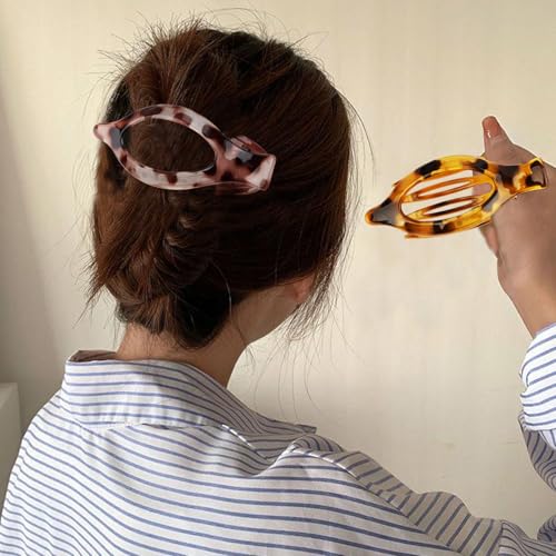 Atoden Flat Hair Claw Clips Large Non-Slip Duckbill Barrettes 4Pcs