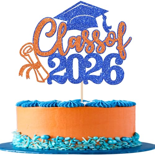 Class of 2026 Graduation Cake Topper - Glittery Congrats Cap