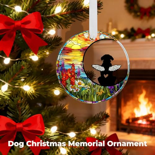 Japrex Personalized Dog Memorial Ceramic Ornament Loss Sympathy Gift 3"