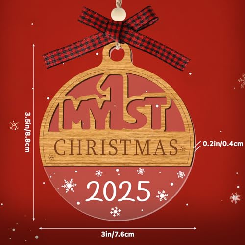 Personalized Baby's First Christmas Ornament 2025 - Keepsake Decoration