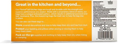 365 by Whole Foods Market Flextra Strength Tall Kitchen Trash Bags - 13 Gallon, 20 Count