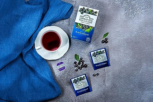 Ahmad Tea Blackcurrant Herbal Infusion Tea, Decaffeinated, 20 Tea Bags