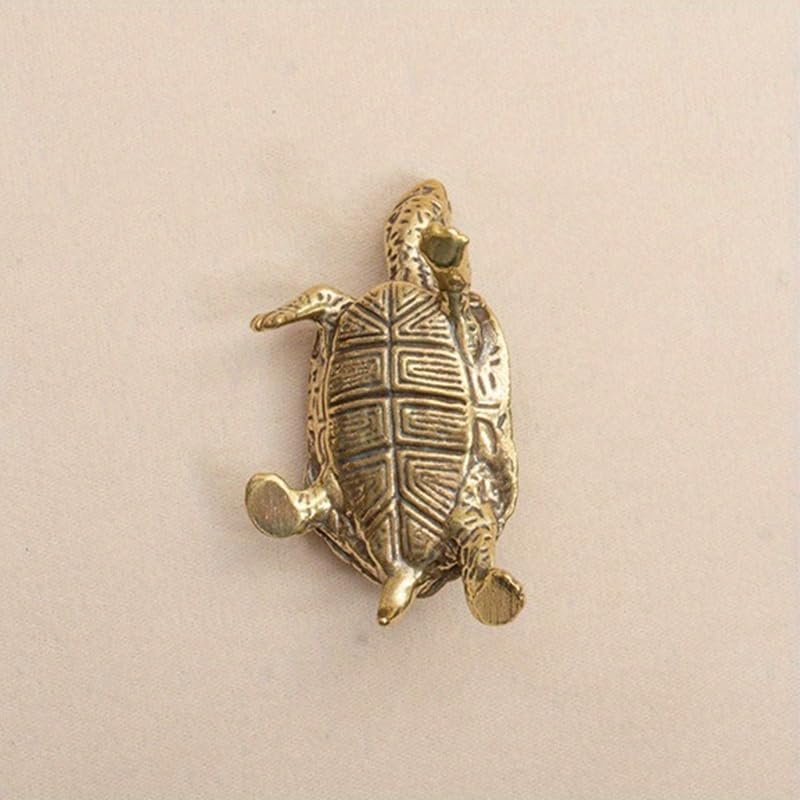 Skiennix Brass Vintage Turtle Figurine - Unique Home Ornament | Perfect Gift Idea, 1PC